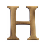 Heritage Brass Letter H  - Pin Fix 51mm